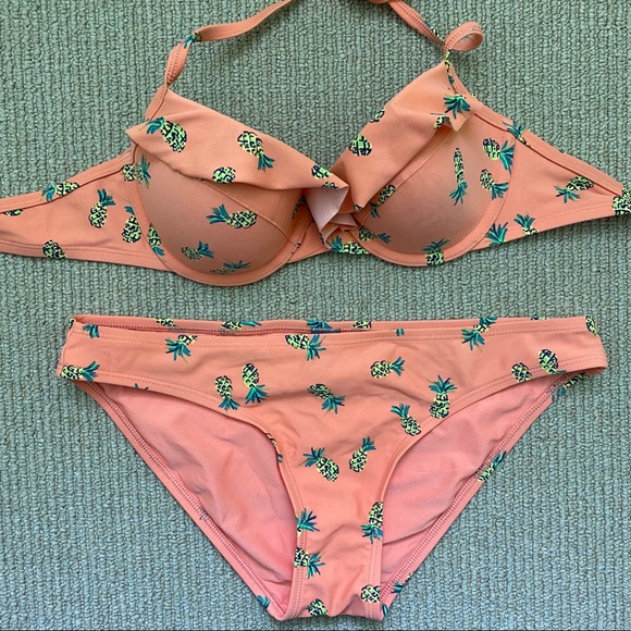 aerie Other - Aerie Pineapple Bikini Swimsuit Set